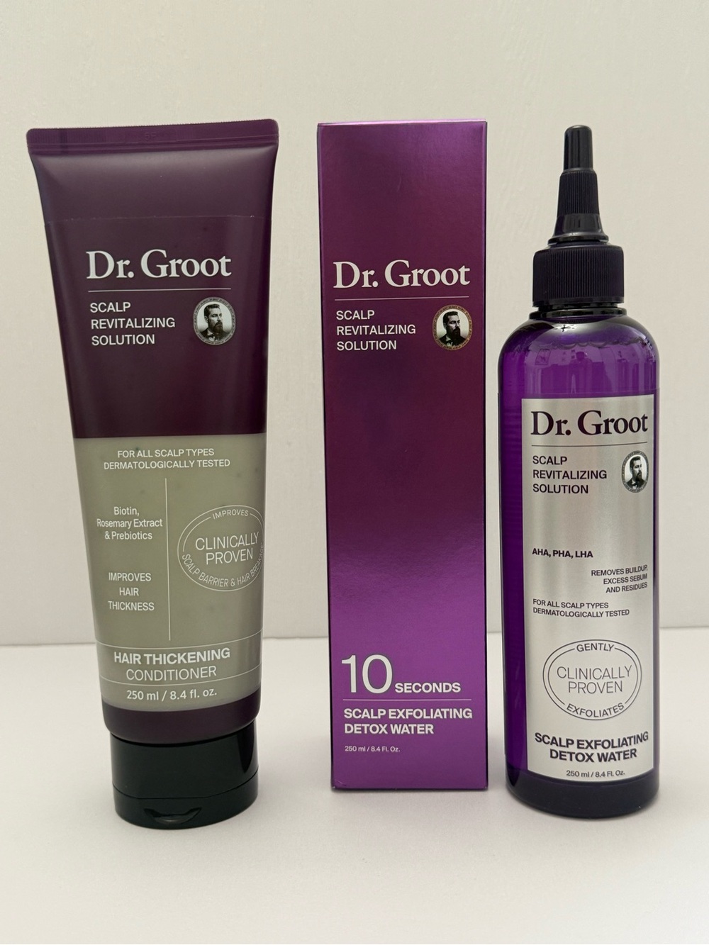 Dr. Groot Scalp Revitalizing Detox Water & Hair Thickening Conditioner Set